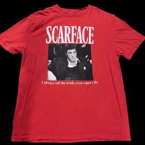 Scarface Tony Montana Red T-Shirt “I Always Tell the Truth Even When I Lie” XL